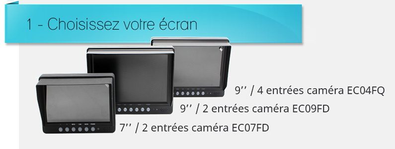 camera de recul sur mesure choix ecran